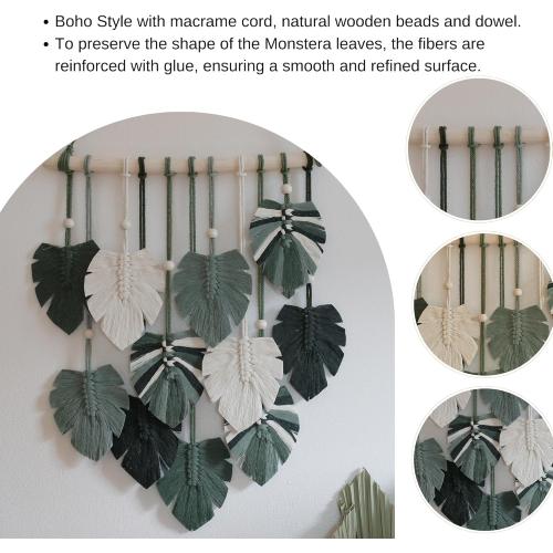 Boho Wall Decor - Large Macrame Wall Hanging | Boho Bedroom Decor, Tapestry for Bedroom, size 17x23 inches