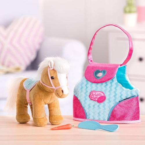 Pucci Pups – Plush Horse – Dog Carrier – Heart & Stripes Bag & Pony – Comb & Purse – Stuffed Animal – 2  Years