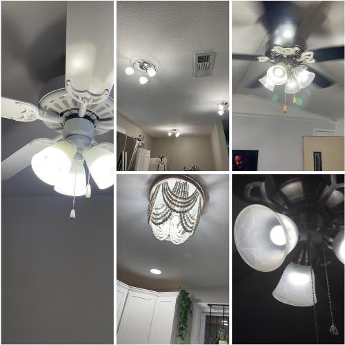 3 Pack E12 100W Equivalent LED Candelabra Bulbs, E12 A19 A60 LED Ceiling Fixtures Light Bulbs 6000K Daylight White,Bright Small Candelabra Screw Base Globe Shape Chandelier Bulbs 10W 1200lm,Non Dimmable,3Pcs