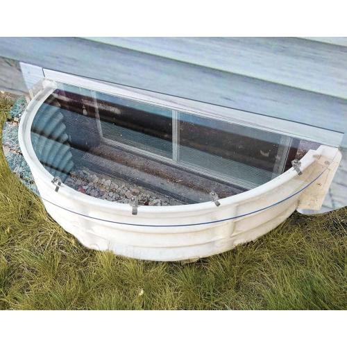 Basement Window Well Covers Outside, Heavy-Duty Egress Window Well Cover Clear, All-Weather Against Debris, UV Resistant, Tear-Resistant, Waterproof, Windproof (Only Cover)41 X 17