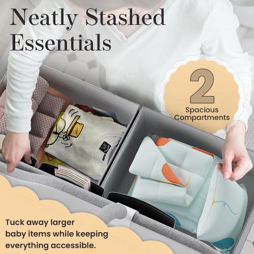 Portable Changing Table for Baby - Foldable Changing Table, Baby Diaper Changing Station with Baby Changing Station Toy Holder, Diaper Changing Table Bag - Portable Baby Changing Table with Wheels