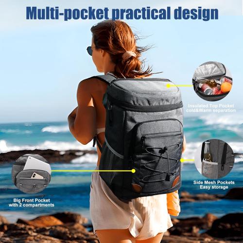 Backpack Cooler Insulated Leak Proof for Men Women 36 Cans Soft Cooler Backpack Insulated Waterproof Large Capacity Coolers Bag Portable for Lunch Camping Travel Picnic Hiking
