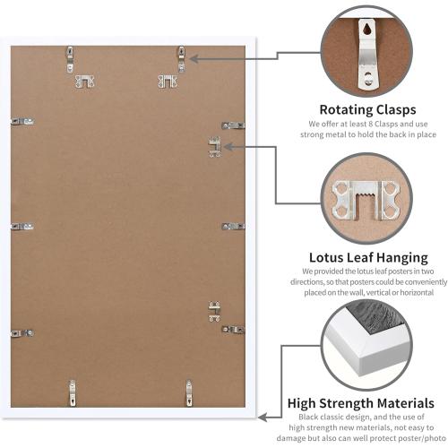 2Pack 20x30 White DOAI ART Frame White 2 Pack, 20x30 Poster Frame or Picture Frame 20x30 with HD Plexiglass for Horizontal or Vertical Wall Mounting, 20 x 30 frame Durable Scratch-proof Safe and Artistic Large