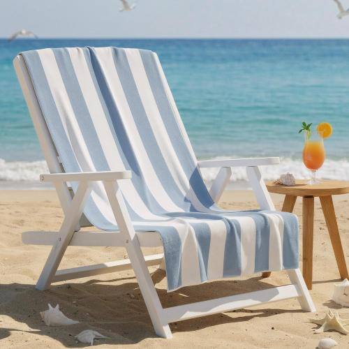 4 Pack Beach Towels Stripe Microfiber Beach Towel Sand Free Quick Dry Swim Pool Towels for Adult, 30'' x 60'' Lightweight Travel Bath Towel, Camping | Ultra-Portable, Multi-Functional, Blue