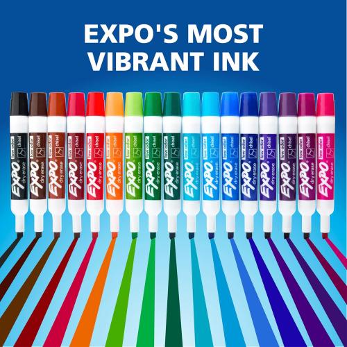 Expo Low Odor Dry Erase Markers Assorted Colors Chisel Tip - Pack of 15
