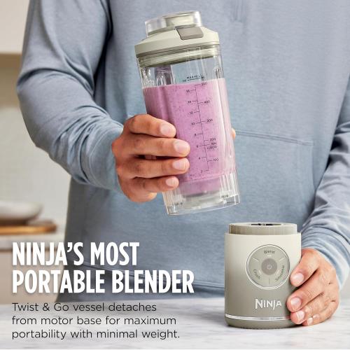 Ninja Blast Max, Portable Blender   Twist & Go, Personal Smoothie, Blend, Ice Crush, 3 Programs, Cordless, 22 oz removable Vessel, Dishwasher Safe, Leakproof, Pink, BC251PK