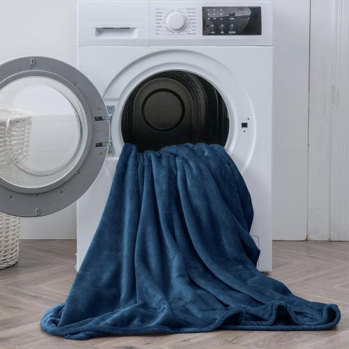 BEDELITE Flannel Sheets Twin Size Navy - Super Soft Fleece Sheets Set Fluffy Extra Plush, 3 Piece(Include Fitted Sheet, Flat Sheet, 1 Pillowcase)