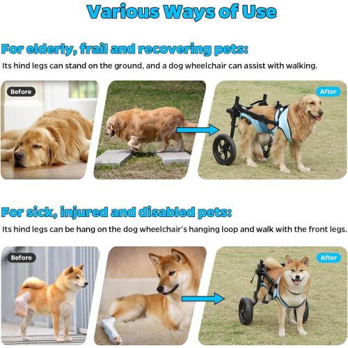 Dog Wheelchair for Back Legs, Dog Wheelchair Cart, Doggy/cat Wheelchairs with Disabled Hind Legs Walking, Mobility Aids for Medium Large Pets Hind Limbs,Dogs Cart with Wheels,Light Weight,L
