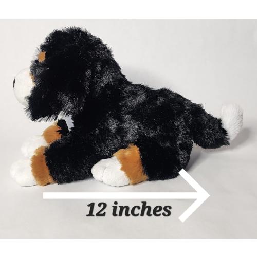 Bernese Mountain Dog Anti-Anxiety Dog Toy, Plush Puppy with Heartbeat and Heat Pack