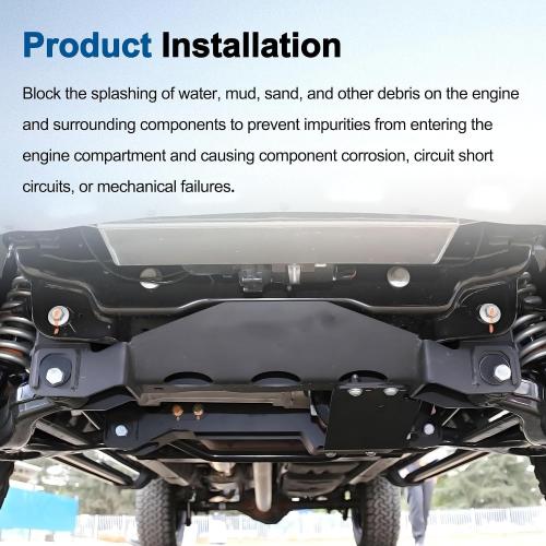 FL3Z-5D032-D Engine Splash Guard Shield Grill Compatible with Ford F-150 2.7L 3.3L 3.5L 5.0L 2015-2022 Lower Front Splash Shield Replace FL3Z-5D032-E FL3Z-5D032-A