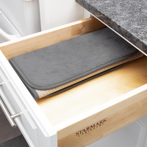 All-Clad Premium Reversible Dish Drying Mat for Kitchen: 16 x 28 Ultra-Absorbent, Long-Lasting, No Condensation, and Oversized for Large Pots and Pans - 3 Pack, Pewter