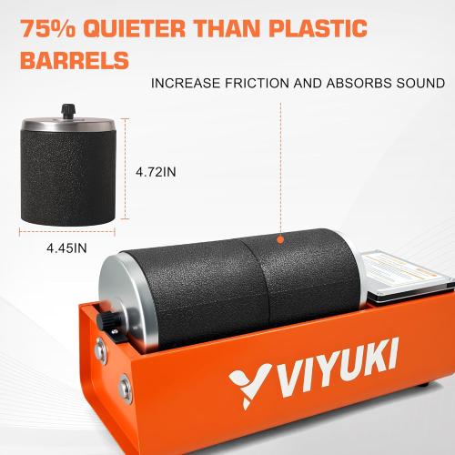 Professional Rock Tumbler Kit - Double Drum 6LB Lapidary Polisher for Adults (Double Barrel), Includes Rough Gemstones, 8 Polishing Grits, Jewelry, Learning Guide, Great Stem Science Kit