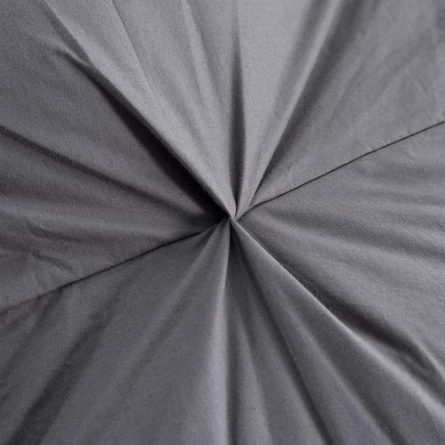 Three Geese Pinch Pleat Waterfowl Feathers and Down Comforter King Size Duvet Insert,750  Fill Power,1200TC 100% Cotton, Premium All Seasons Gray Warm Hotel Comforter with 8 Tabs.