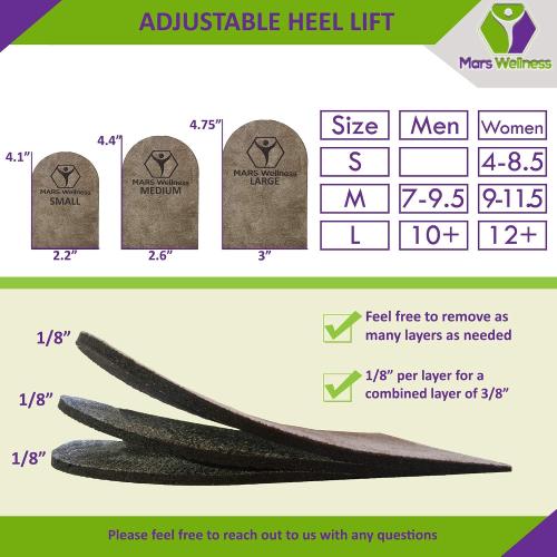 Adjustable Orthopedic Heel Lift - Made in the USA - Leg Length Discrepancy