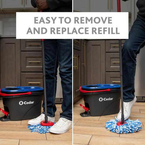 Missing the mop stick. O-Cedar RinseClean Spin Mop & Bucket System   2 Extra Mop Heads| Clean with Clean Water | Removes 99% of Bacteria