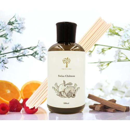 PRISTINE Swiss Château/Inspired by Hilton Hotel Reed Diffuser Refill with Free Reed Sticks | Fresh Rose, Tangerine, White Cedar Oil Diffuser Refills | Premium Hotel Lobby Reed Diffuser Oil Refill