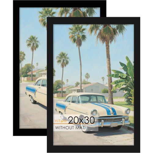 20x30 Poster Frame 2 Pack, 20 x 30 Picture Frame for Posters and Art Prints, Horizontal or Vertical Wall Mounting