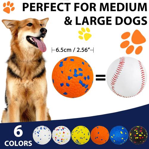 Beieverluck 12 Pack Dog Tennis Balls for Aggressive Chewers, Indestructible Dogs Toy Balls for Large Medium Small Dog Fetch Game, Water Play & Teeth Cleaning