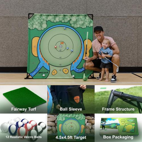 Battle Golf Chipping Game - The Original Portable Golf Game for Chipping Practice for Dads and Junior Golfers - Indoor and Outdoor