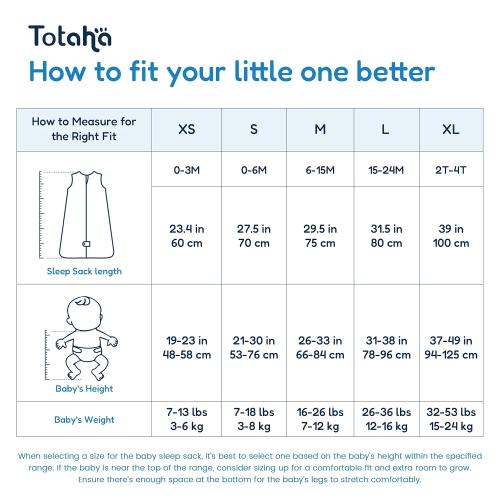 TotAha Sleep Sack 6-12-15 Months 1.0 TOG, Unisex Buttery Soft Sleeping Sacks with 2-way Safe Zipper, Premium Winter Sleep Bag