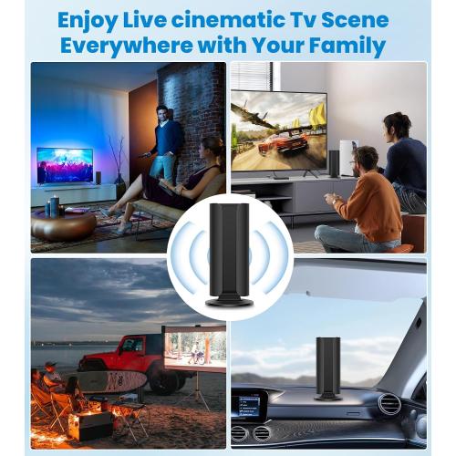 2026 TV Antenna for Smart TV, 5000  Miles Range Strongest Digital HD TV Antenna Indoor Ourdoor with Amplifier Signal Booster, Waterproof Design,8K 4K 1080p Support 360°,33.8FT Cable