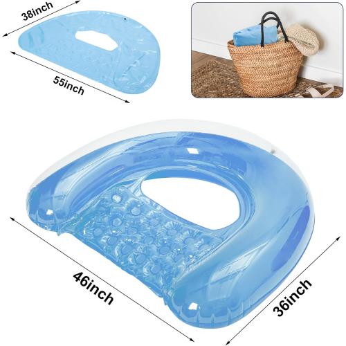 4 Pack Pool Floats Adult, PuppyuWill Minimalist Design Pool Chair Float, 52 X 38 Dopamine Colors, Drifter, Chair, Hammock 3-in-1 Inflatable Pool Toys for Pool Party, Lake, River, Sea, Outdoor