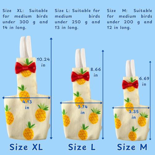 Pigeon Diaper Harness and Bird Leash Set, Birds Diapers for Pigeons and Stretch Leash Pigeon Harnesses, Diapers for Cockatiel Parrot Parakeet, Macaw Harness and Leashes, Pants (M-Yellow)