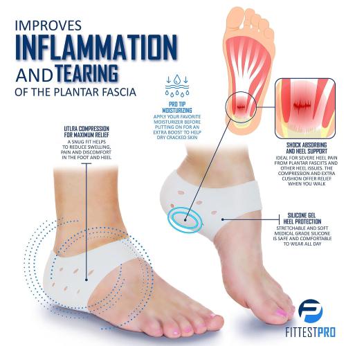 Plantar Fasciitis Foot Pain Relief 14-Piece Kit – Premium Planter Fasciitis Support, Gel Heel Spur & Therapy Wraps, Compression Socks, Foot Sleeves, Arch Supports, Heel Cushion Inserts & Grips
