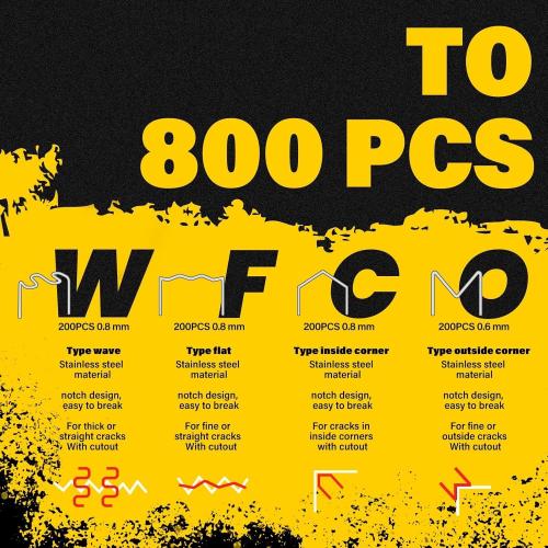 Allturn Plastic Welder, 2 in 1 Plastic Welding Kit, Hot Staples Weld Gun, Car Bumper Repair Kit for Most Plastics, Patent Number D970324(Yellow)