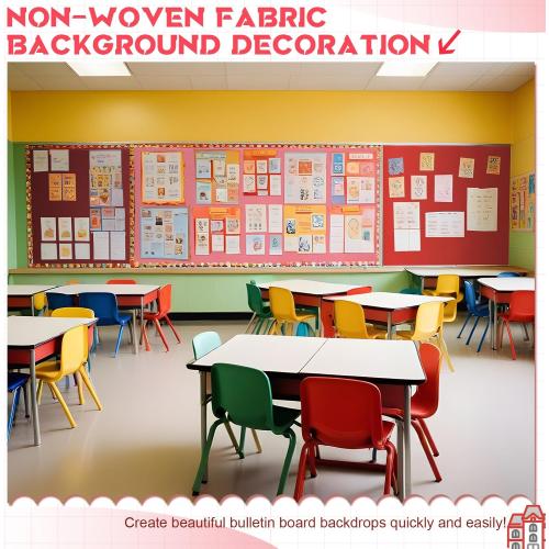 Hahafelt 16 in x 40 Ft Fabric Bulletin Board Roll, Coral