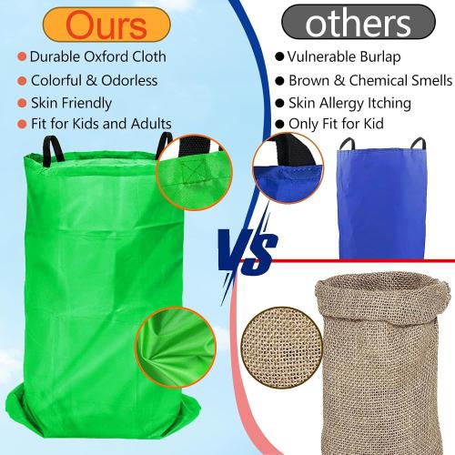 32Pc Potato Sack Race Bags - 32PCS Outdoor Games Sack Race Bags for Adults and Kids,3 Legged Race Bands,Egg Spoon Relay Race,Bean Bag Toss,Party Games for Kids,Field Day Games for Adults
