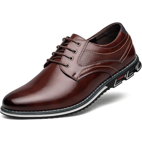 Size 44....Men's Dress Shoes Comfort Soft Men Oxford Superior Flexural Leather Fashion Dress Sneakers Business Casual Derby Shoe