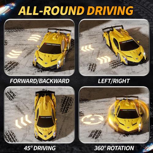 Victory Infinity Power 1:10 Big Size Transform RC Car, Gesture Sensing Transformation 2.4GHz Remote Control Car, One Button Deformation to Robot with LED Lights, Transforming Toy Cars Gift for Kids Age 8-12 Years Old Boys