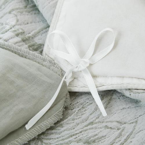 Lush Decor Floral Jacobean Gauze Jacquard Duvet Cover 3 Piece Set King Sage - Floral Duvet - Green Bedding Set - Vintage & Coquette Decor