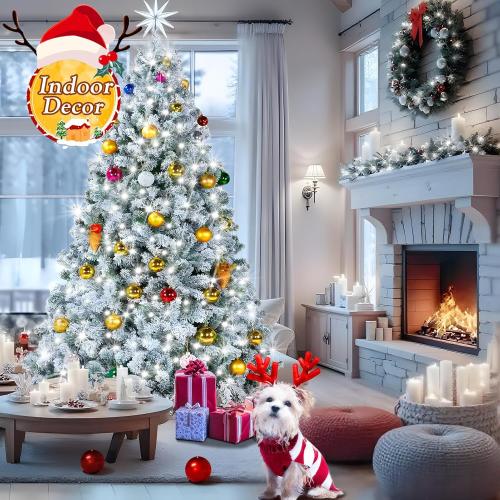 KNONEW 197FT 500 LED Christmas Lights Outdoor String Lights 8 Modes & Memory Fairy Light Plug in Waterproof LED String Lights for Xmas Yard Tree Wedding Party Holiday Decorations (Cool White)