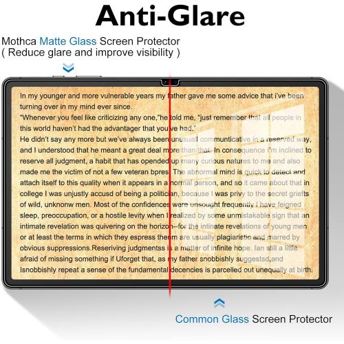 Mothca Matte Glass Screen Protector for Galaxy Tab S10 Plus/S9 Plus/S9 FE Plus 12.4-inch with Easy Installation Frame, Anti-Glare & Anti-Fingerprint Tempered Glass for Tab S10 /S9FE /S 9 , Smooth as Silk