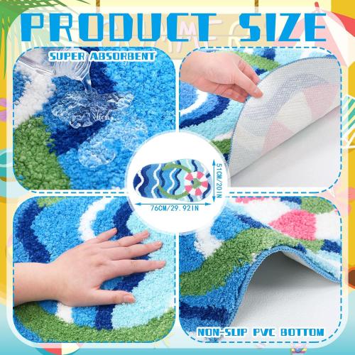 Drydiet Flip Flop Rug Summer Bathroom Cute Thongs Door Mat Decoration
