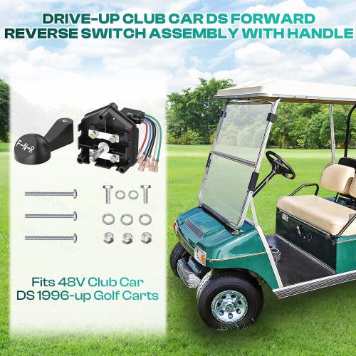 DRIVE UP 48V Club Car DS Forward Reverse Switch, Club Car Forward Reverse Switch Assembly with Handle and Micro Switch for Club Car DS 1996-Up Golf Carts, OEM 101753005 1012987