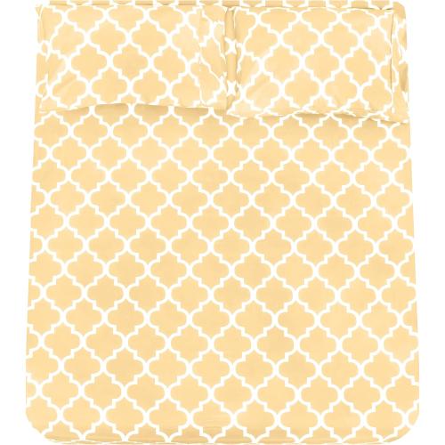 Utopia Bedding King Sheet Set (Quatrefoil Ivory) - 1 Fitted Sheet, 1 Flat Sheet and 2 Pillowcases - Soft Brushed Microfiber Bed Sheets