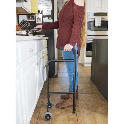 Rock Steady Rolling Side Walker. Physical Therapist Love it! No Lifting Providing Effortless Mobility with Stability. Light Weight & Compact, Ideal for Indoor and Outdoor Use. Great Maneuverability.