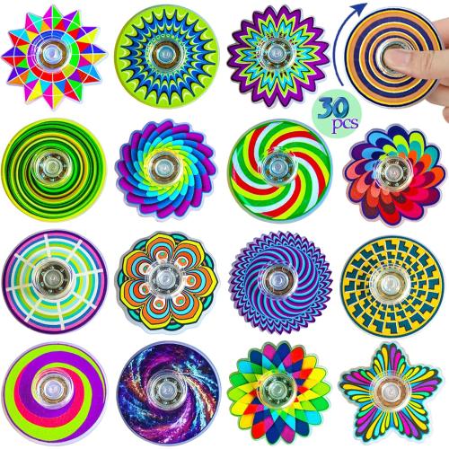 30 Pack Fidget Spinner Toys Mini Bulk Gifts Party Favors for Kids Adults,Sensory Toys Goodie Bags Stuffers for Boys Girls Autism ADHD Stress Relief,Treasure Box Toy Classroom Prizes Supplies
