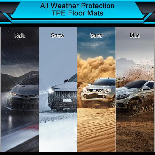 Floor Mats for Volkswagen VW Atlas Cross Sport 2020-2025 (5 Passenger), TPE Waterproof Non-Slip All Weather Protection Custom (Floor Mats & Cargo Liner)