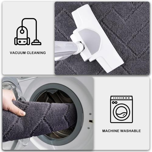 PURRUGS Dirt Trapping Door Mat 20 x 31.5, Non-Slip Machine Washable Entry Rug, Dog Doormat, Indoor Front Door Mat, Super Absorbent Entryway Rug for Muddy Shoes & Paws, Grey