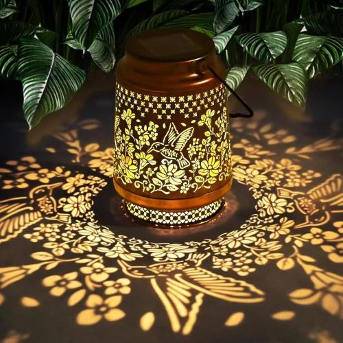 Butterfly Horse Lantern, Iron Art, Solar Energy, Courtyard, Hummingbird, Lantern, Projection Lamp, Hollow Projection Home Atmosphere