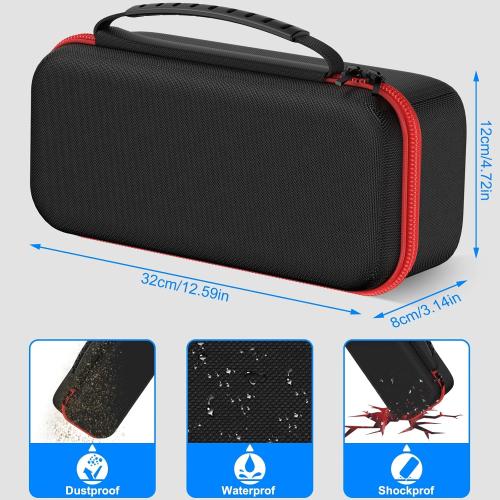 JC200 Series Switch Controller Customized Travel Case, Hard Shell Case Holds JC200 Series Controller, Switch Console, AC Adapter, Headset and 10 Game Cards, Etc. (for JC200 Series Controllers Only)