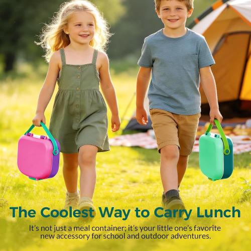 G.a HOMEFAVOR Lunch Box for Kids, Green, 41 oz