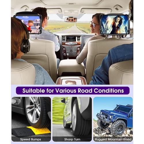 Upgraded Car Headrest Mount Holder, Tablet Holder for Car Back Seat, Tablet Mount for Kids Fits All 7-12.9'' Tablets