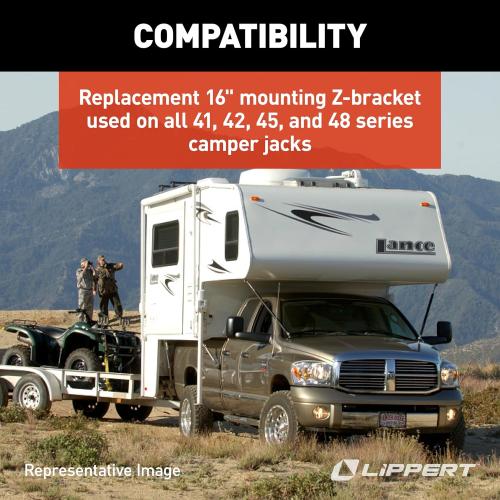 HappiJac Replacement 16 Z-Bracket for Screw Jack on Truck Camper