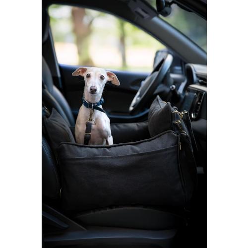 Noah & Paw Dog Car Seat Carrier, Small Dog Car Seat for Small Medium Pets with Harness Clip, 4X Safety Feature, Booster Travel Bed, Waterproof Washable, Orthopedic Foam Filling, Canvas Collection