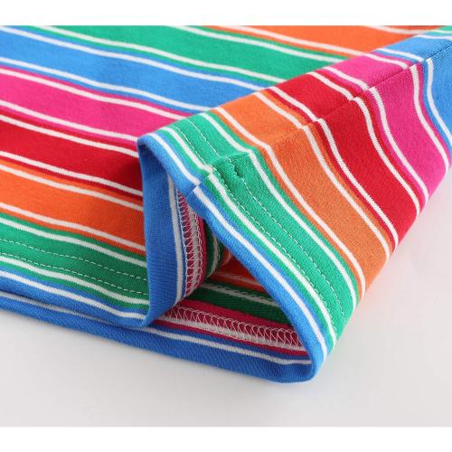 Size 5-6 years Boys Girls Striped T-Shirt, Long Sleeve Short Sleeve Crewneck Tee T-Shirt